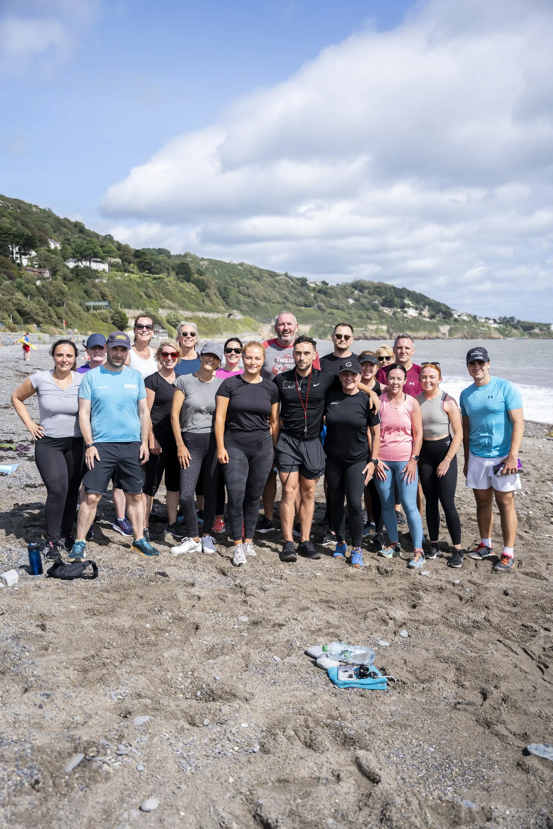 Bo7 members on the beach after a group session